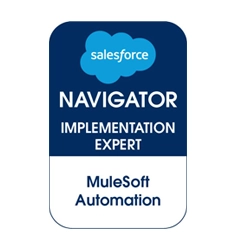 ProwessSoft Certified - Salesforce NAVIGATOR Implementation Expert - MuleSoft Automation