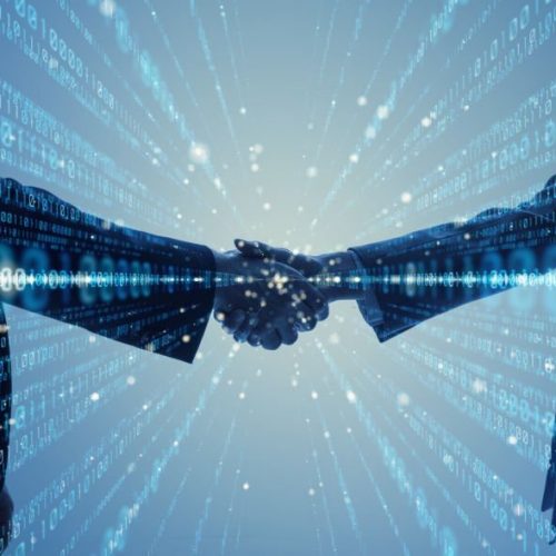 Digital binary code concept.