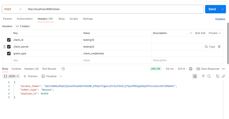 grant_type — client_credentials